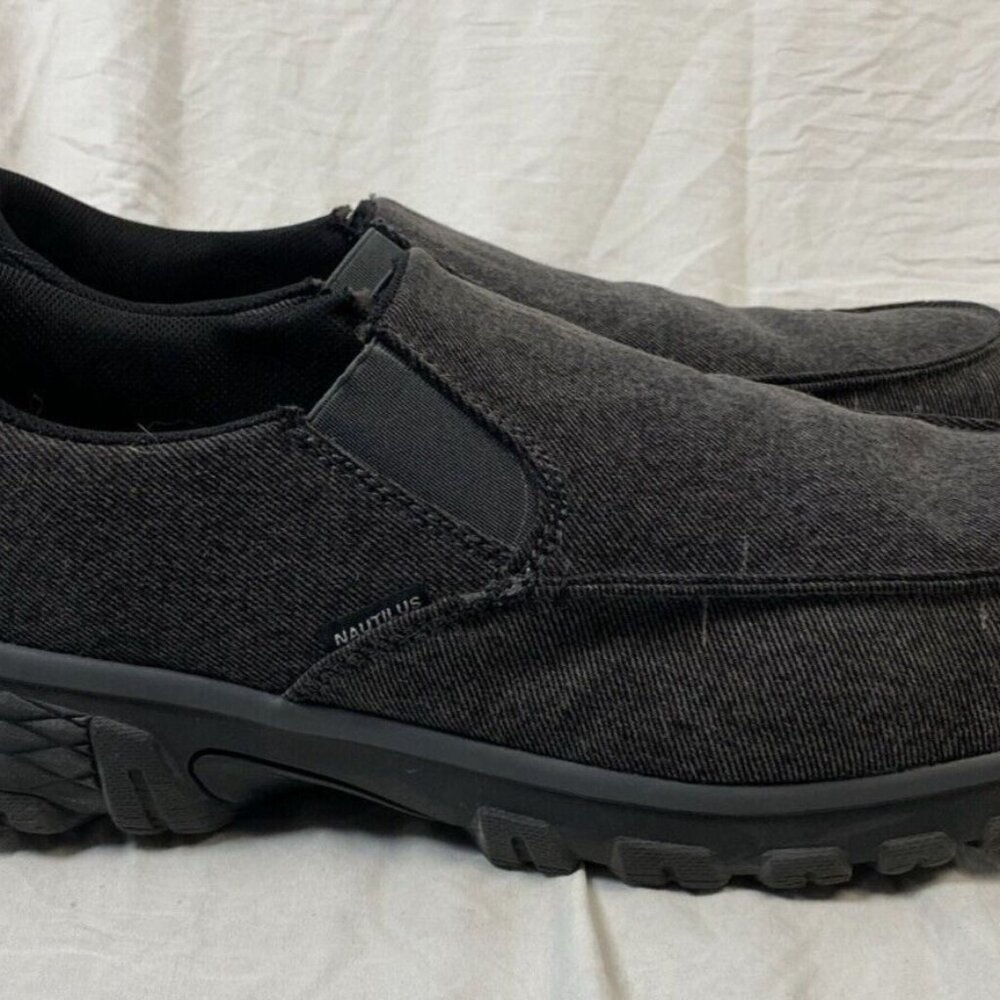 Nautilus Safety Footwear Mens 14 Breeze Alloy Toe EH Slip-On Work Shoe‎ Charcoal